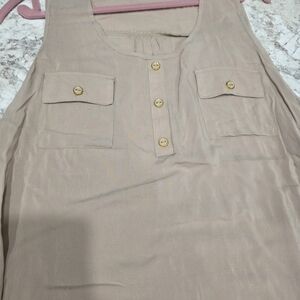 Active USA Tan Sleeveless Top